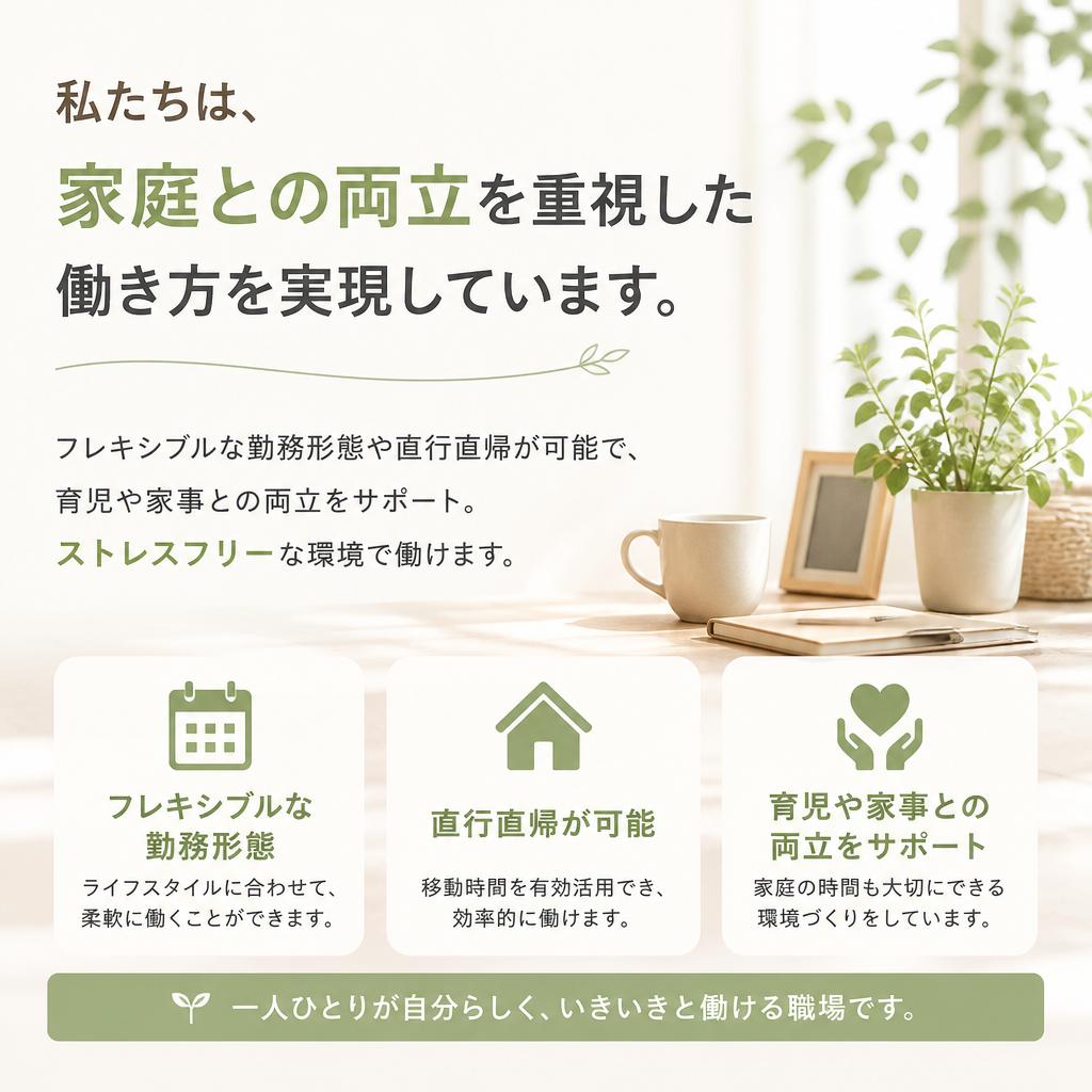 家庭との両立を応援する環境